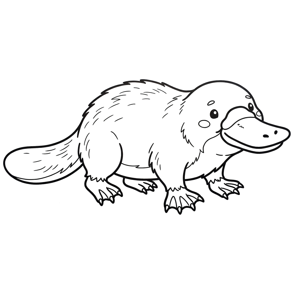 Ornitorrinco páginas para colorear