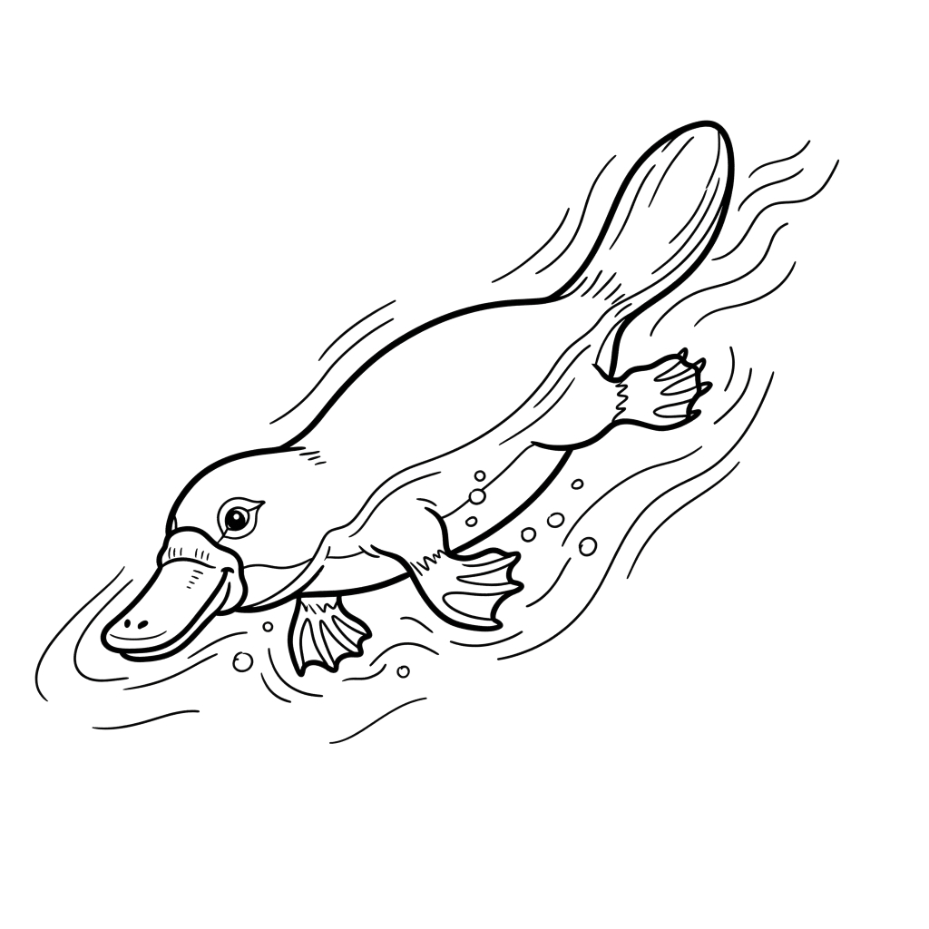 páginas para colorear Ornitorrinco imprimibles gratis