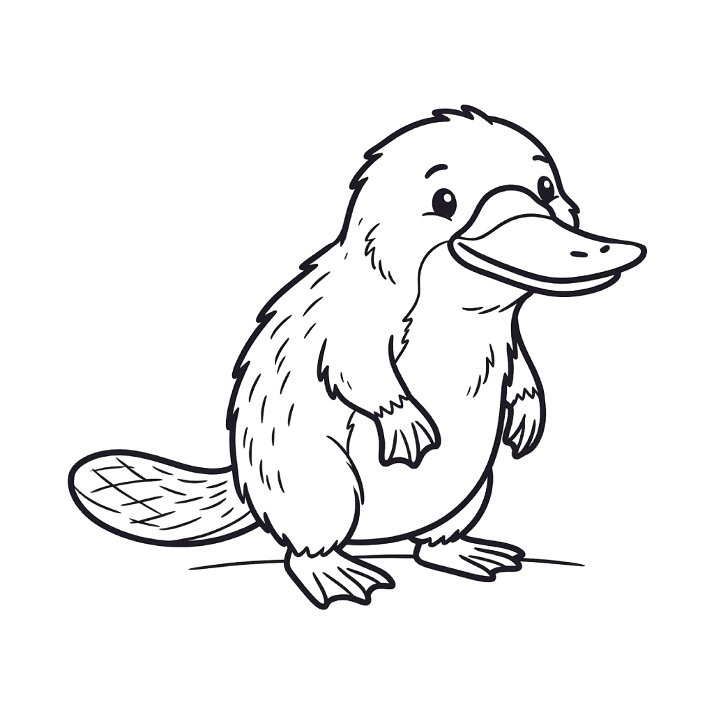 Ornitorrinco para colorear