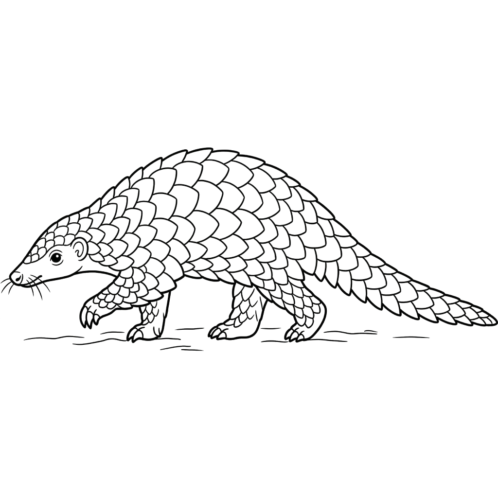 Pangolín 16 páginas para colorear de preescolar Pangolín