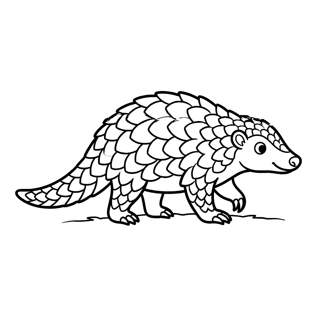 Pangolín 17 lindas páginas para colorear Pangolín 1