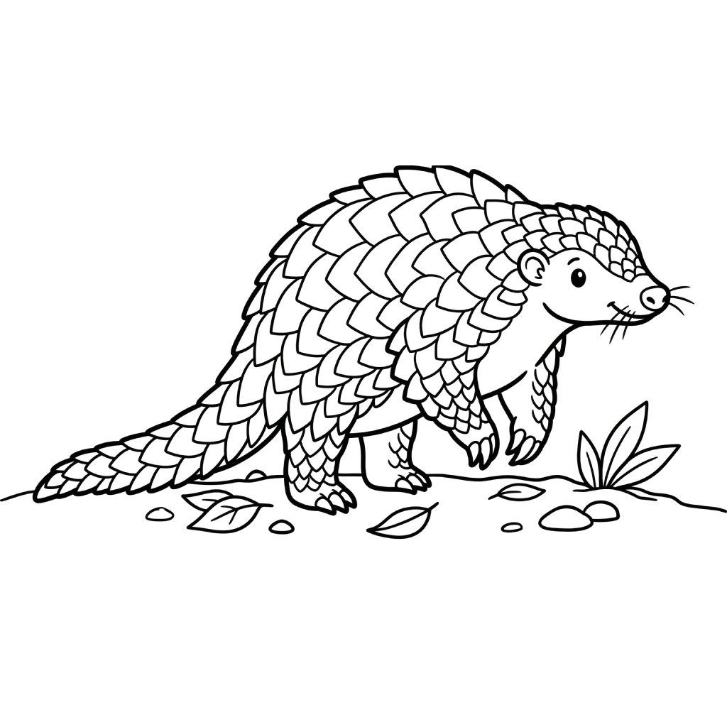 Pangolín 19 divertidas páginas para colorear Pangolín