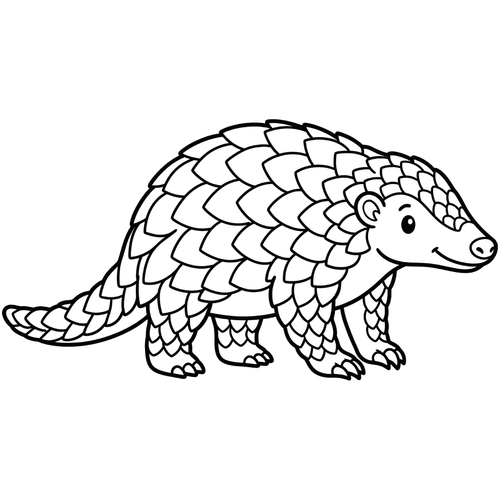 Pangolín 21 Pangolín páginas para colorear para niños