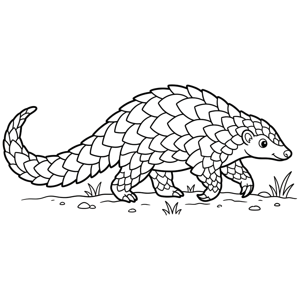 Pangolín 4 páginas para colorear gratis Pangolín pdf