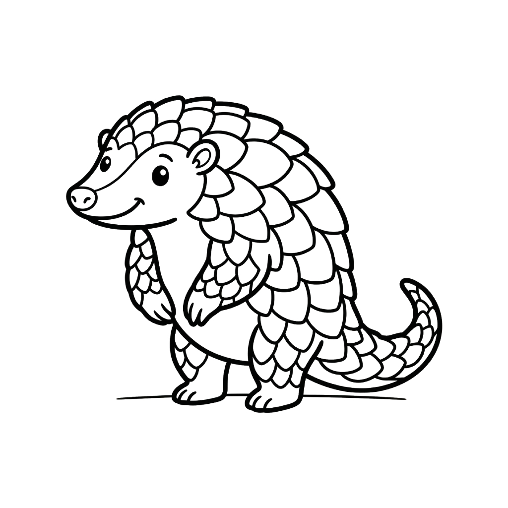 Pangolín 7 páginas para colorear imprimibles Pangolín