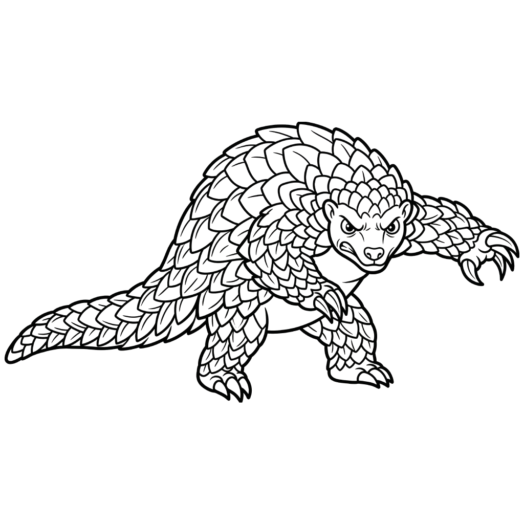 Pangolín 9 para colorear Pangolín