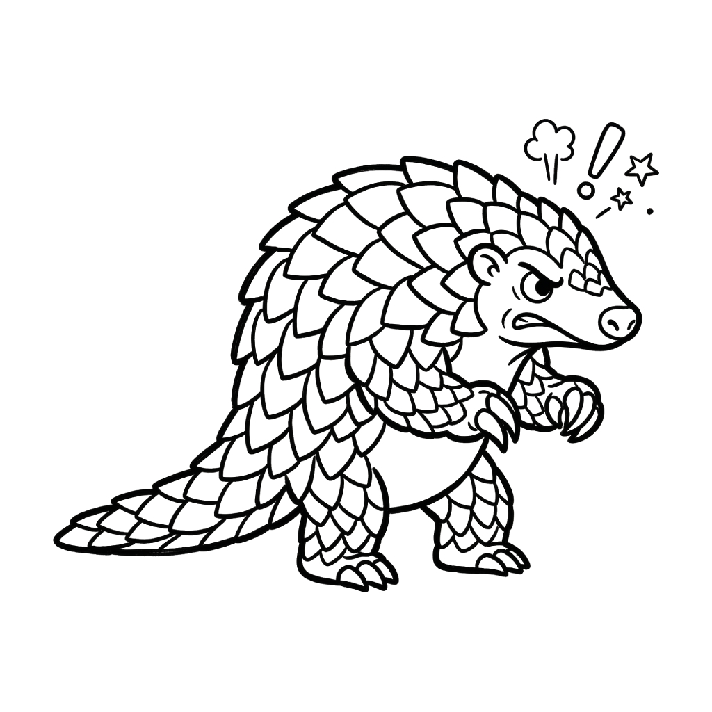 Pangolín 10 páginas para colorear gratis Pangolín