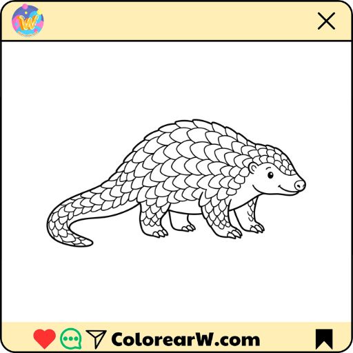 Pangolín para colorear thumbnail