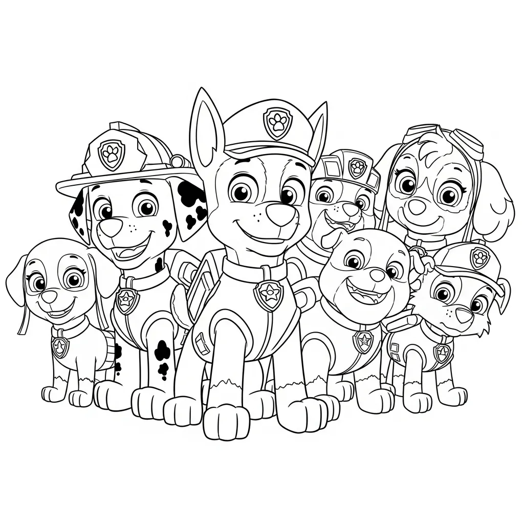 Paw Patrol 5 páginas para colorear imprimibles Paw Patrol