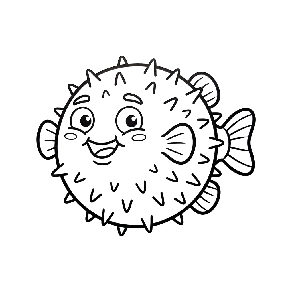 Pez Globo 11 Pez Globo páginas para colorear imprimibles