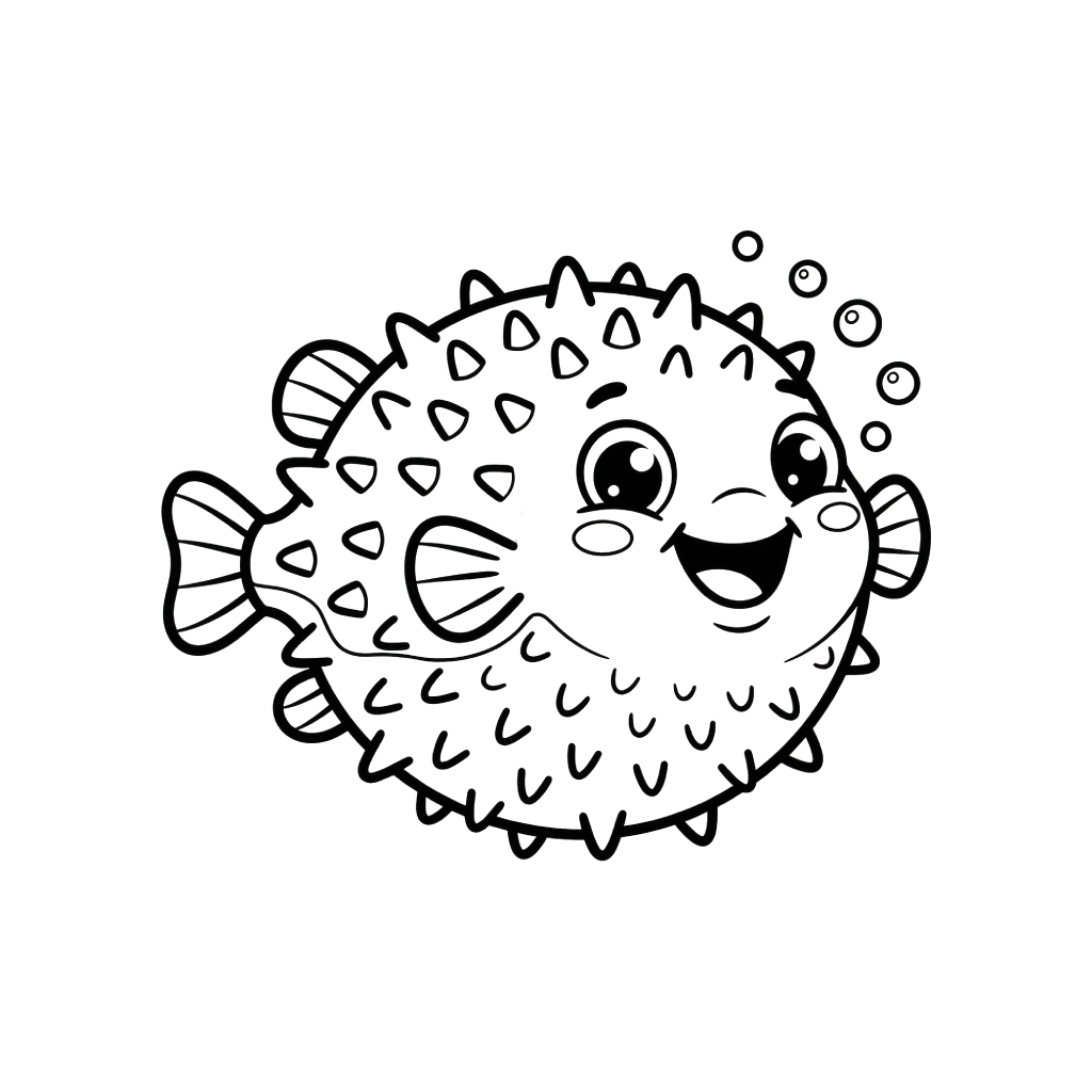 Pez Globo 16 Pez Globo páginas para colorear para imprimir gratis