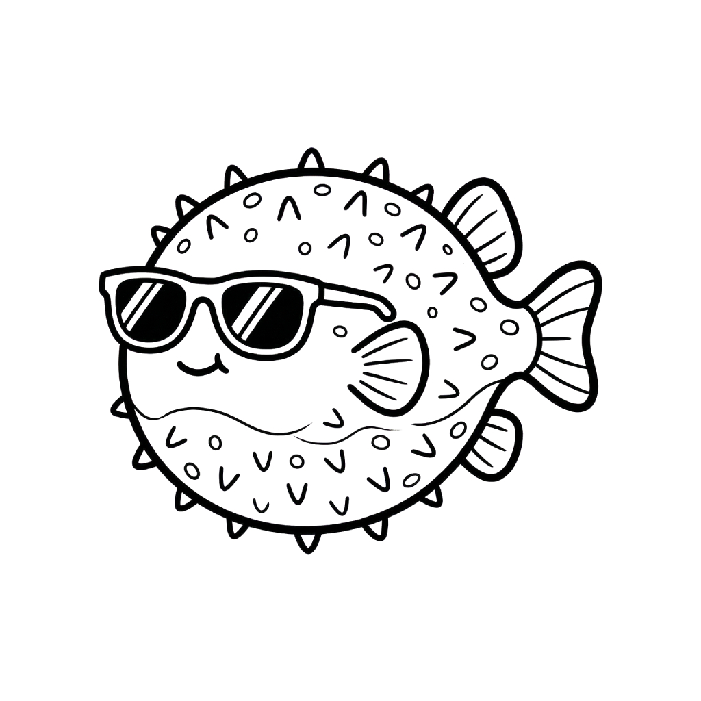 Pez Globo 18 Pez Globo páginas para colorear pdf