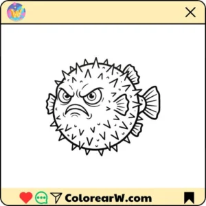 Pez Globo para colorear thumbnail