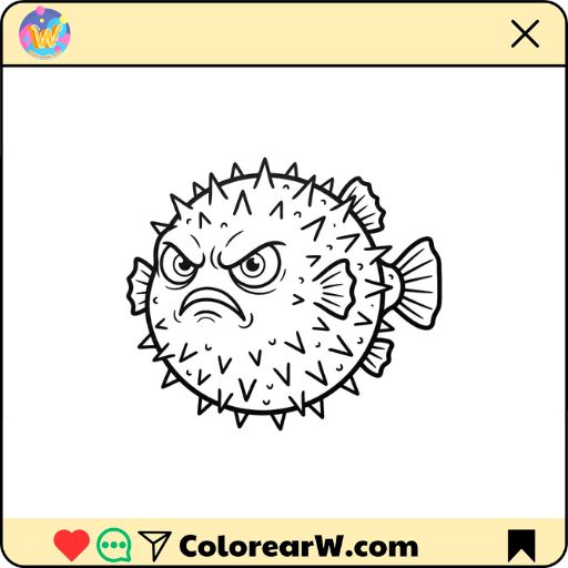 Pez Globo para colorear thumbnail