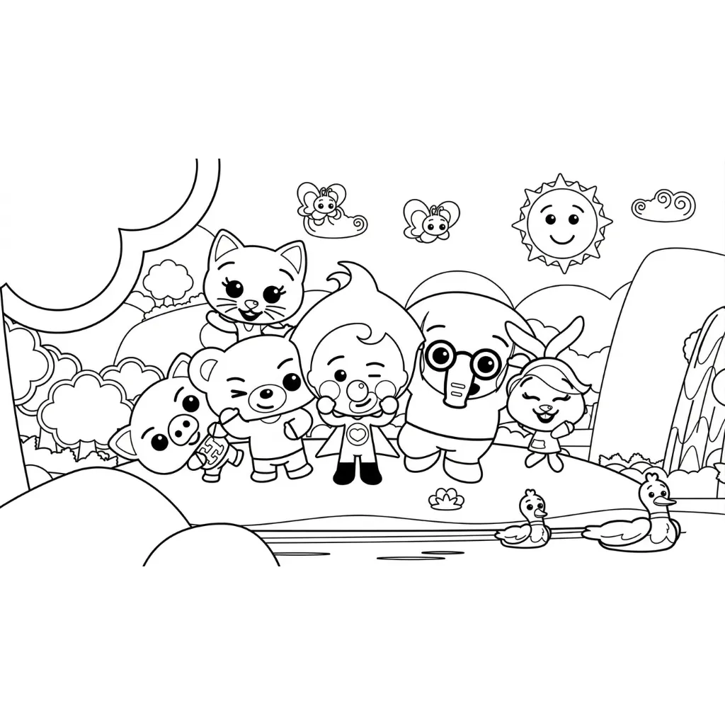 páginas para colorear gratis Plim Plim