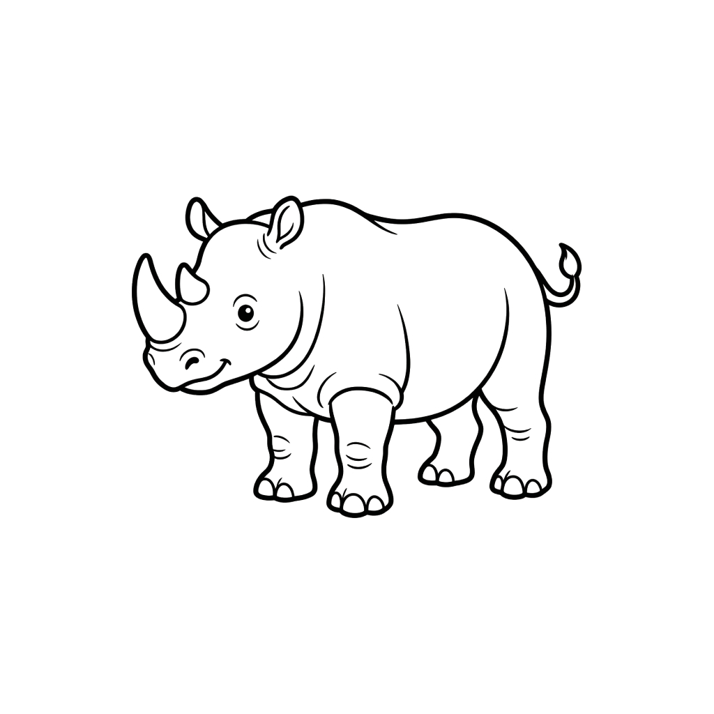 dibujos para colorear Rinoceronte