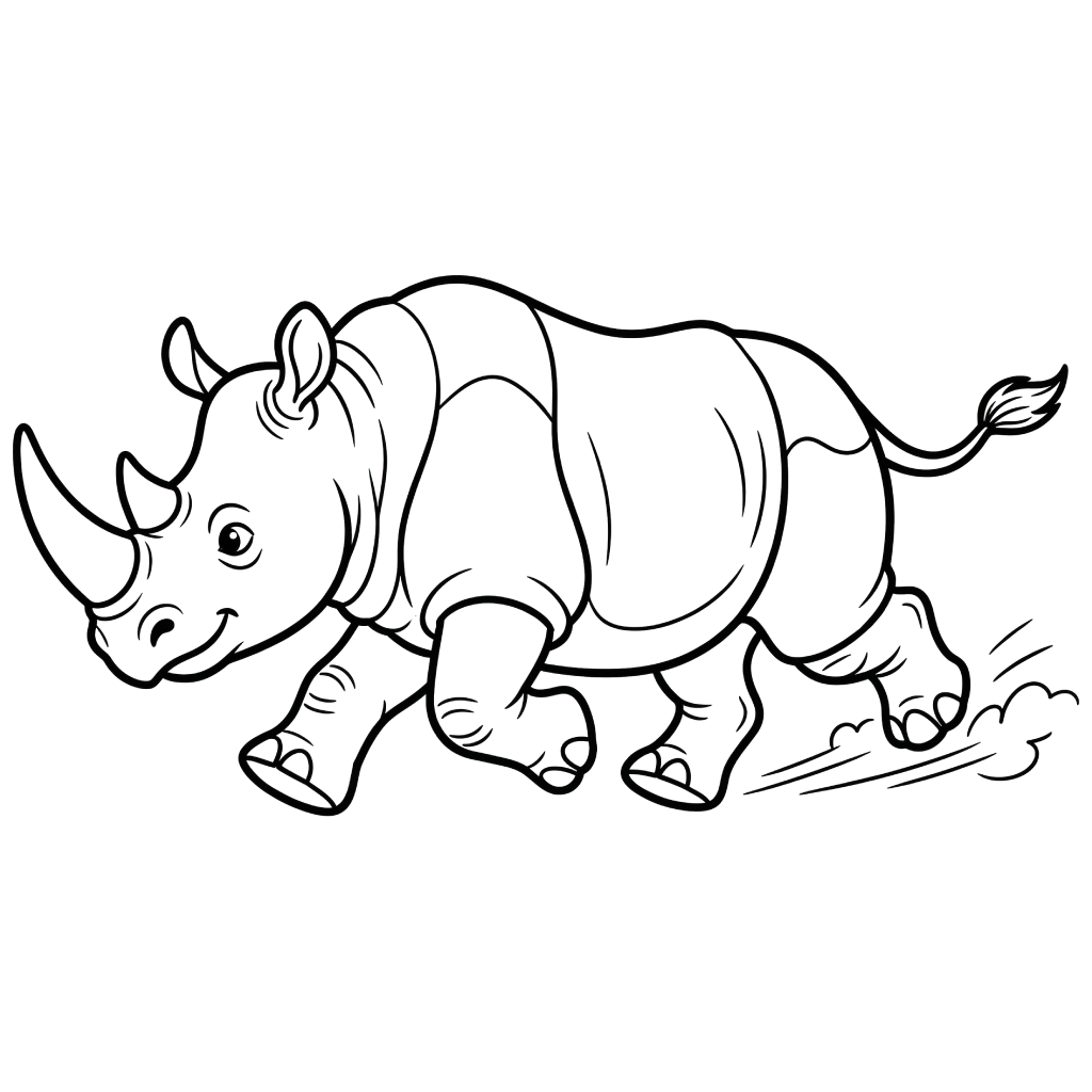 páginas para colorear detalladas de Rinoceronte