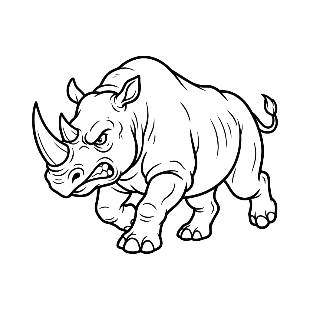 Rinoceronte páginas para colorear