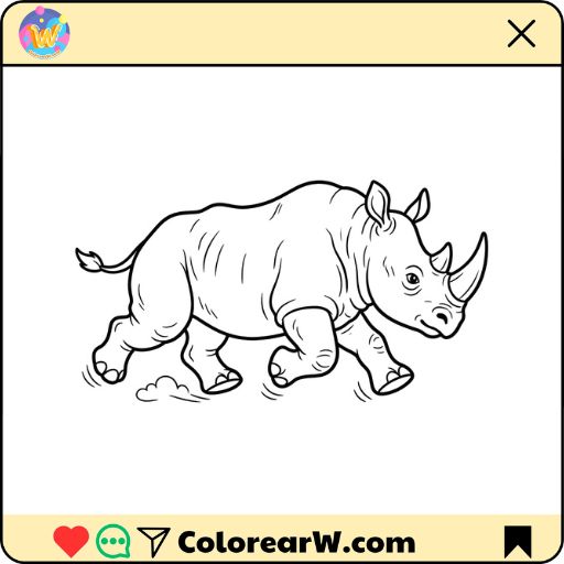 Rinoceronte para colorear thumbnail
