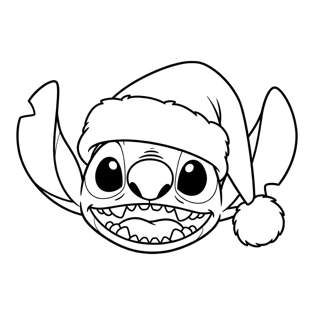 Stitch de Navidad 12 páginas para colorear para Stitch de Navidad 2