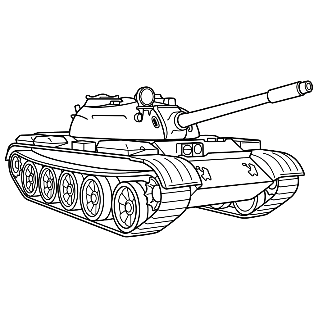 Tanque páginas para colorear para imprimir