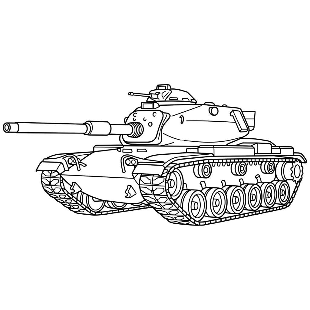 Tanque dibujos para colorear