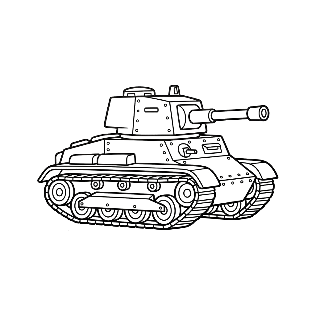 páginas para colorear gratis para adultos Tanque