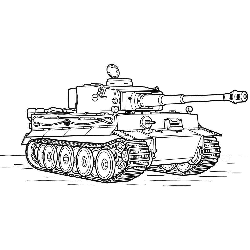 Tanque páginas para colorear