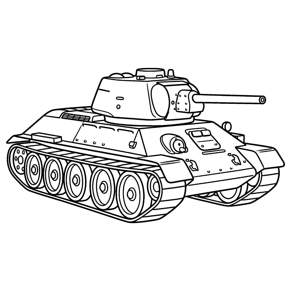 páginas para colorear Tanque