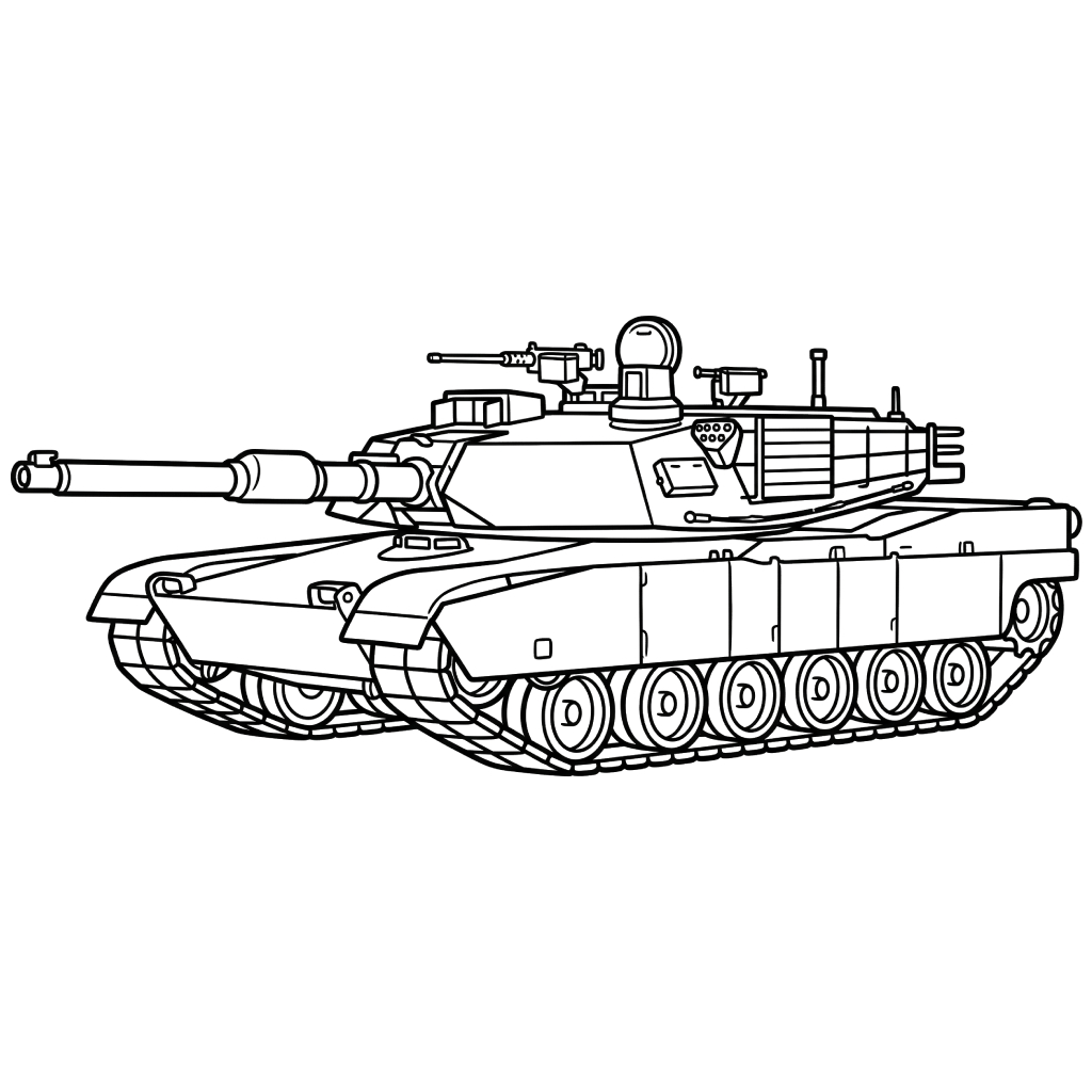 Tanque páginas para colorear gratis