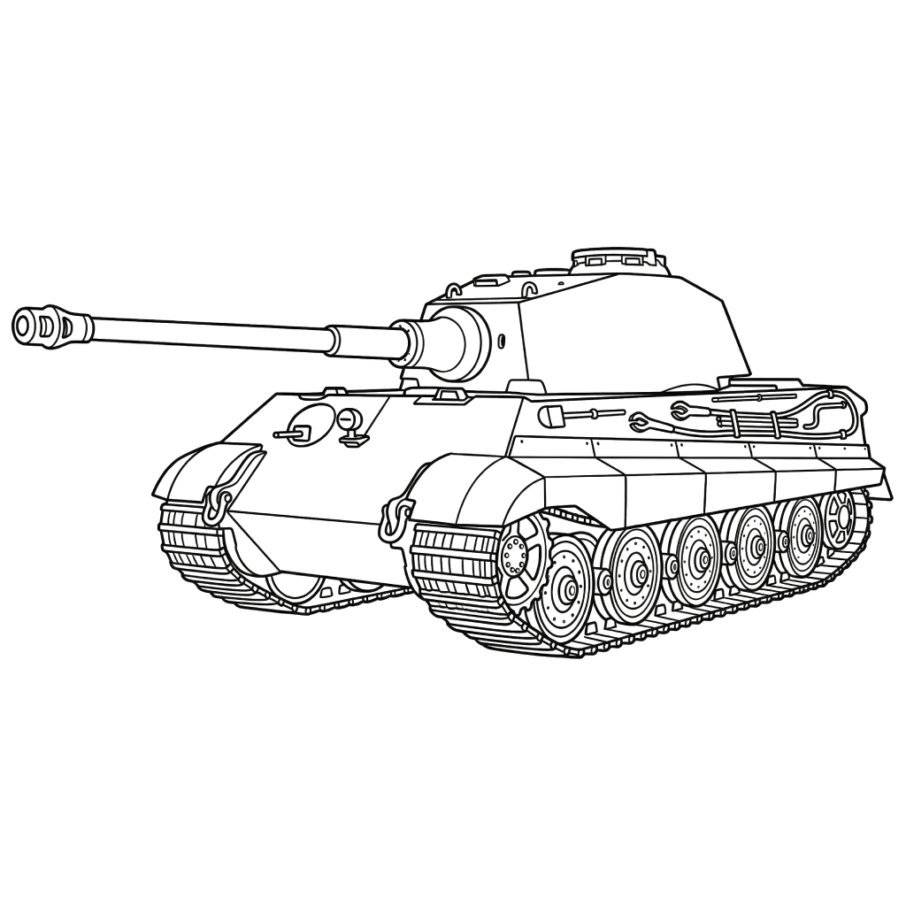 páginas para colorear detalladas de Tanque