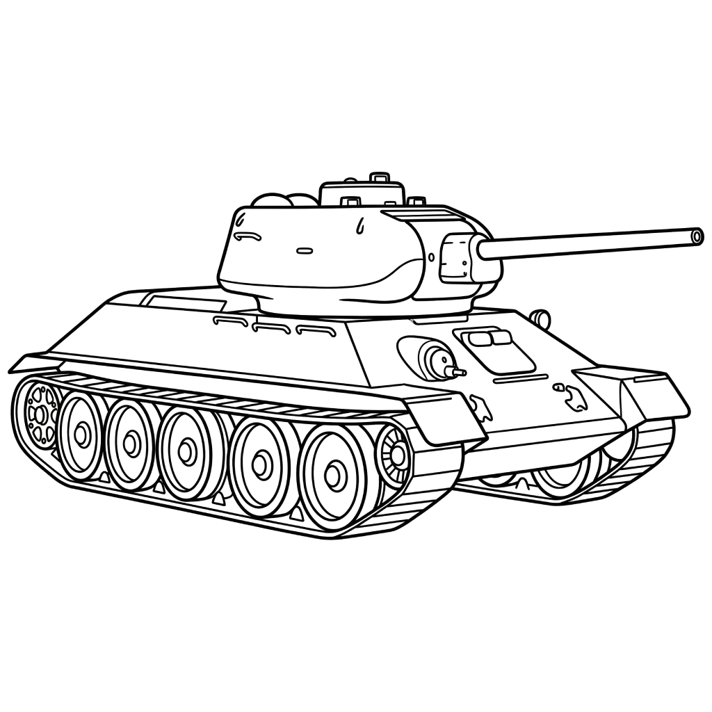 Tanque páginas para colorear 1