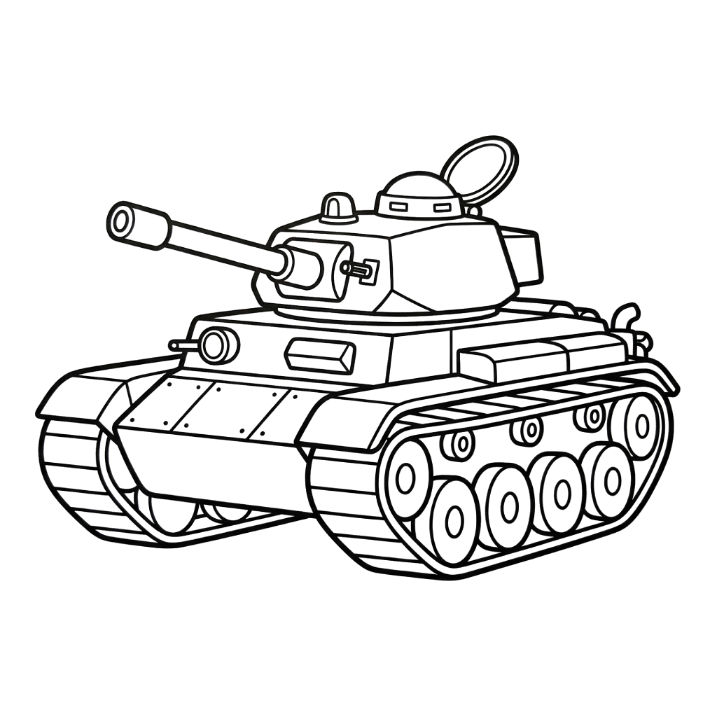 páginas para colorear gratis Tanque