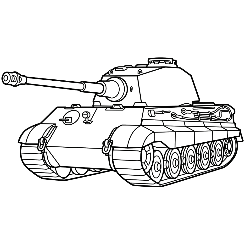 páginas para colorear gratis Tanque 1