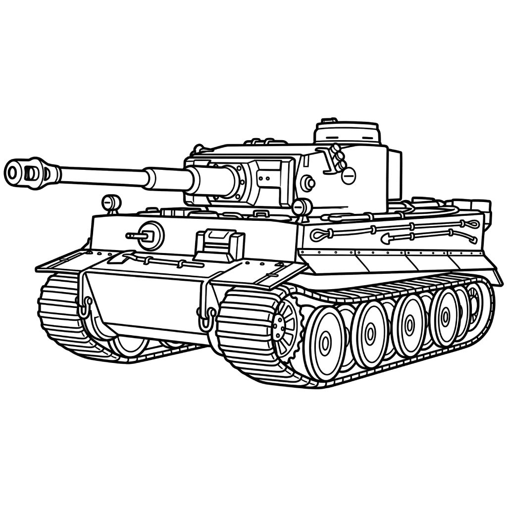 colorear páginas de Tanque