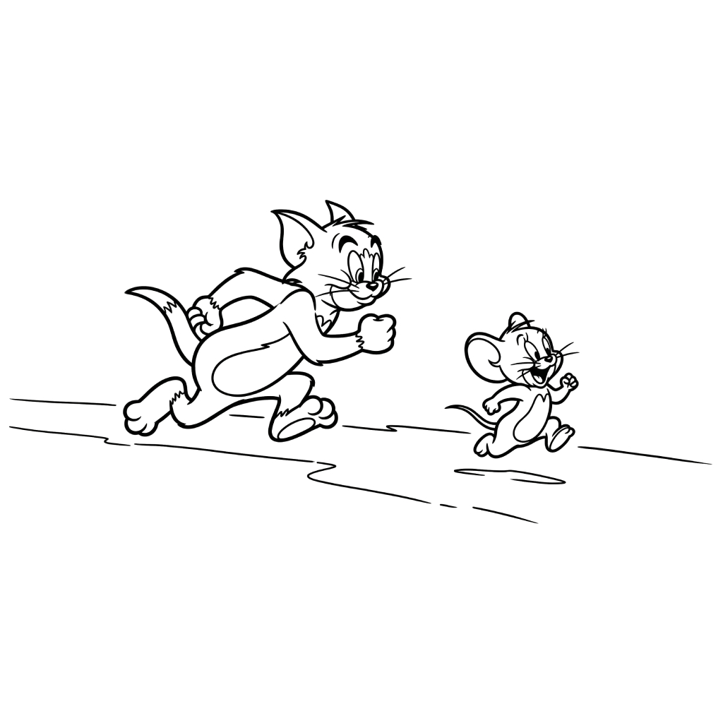 páginas para colorear gratis Tom y Jerry para adultos
