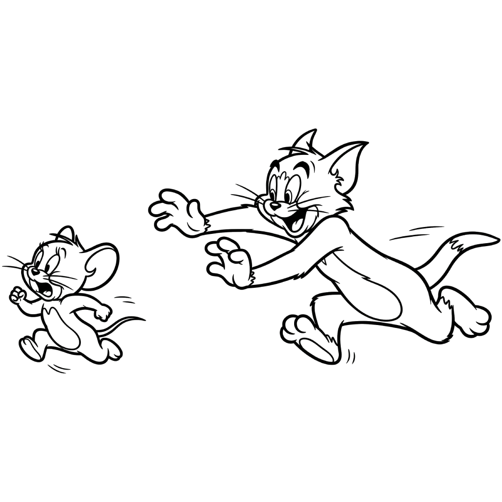 páginas para colorear para Tom y Jerry