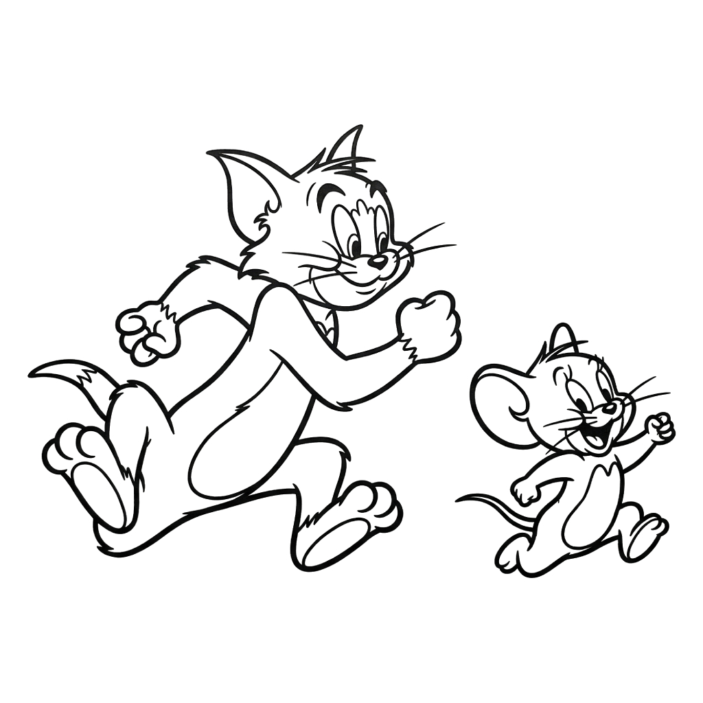 Tom y Jerry páginas para colorear gratis 1