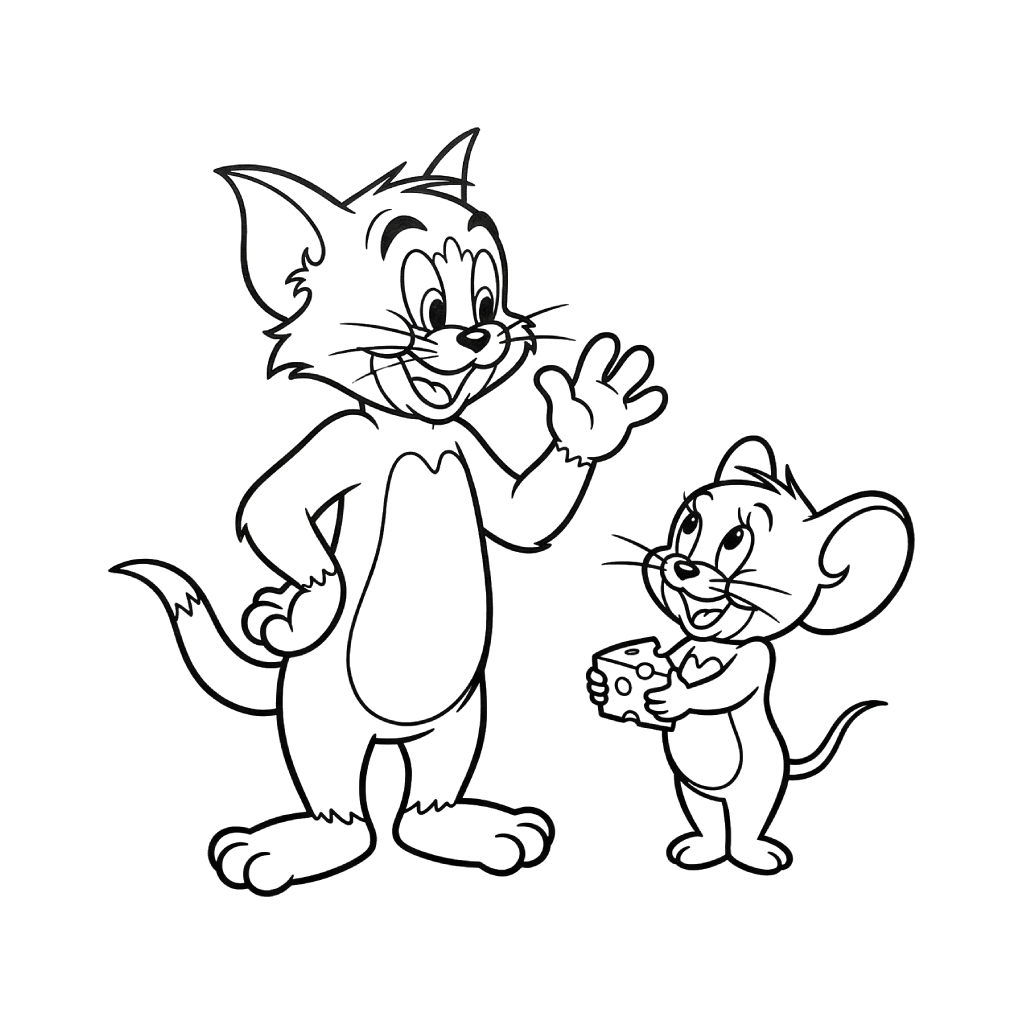 dibujos para colorear grinch Tom y Jerry