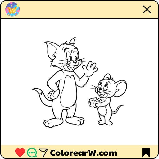 Tom y Jerry para colorear thumbnail