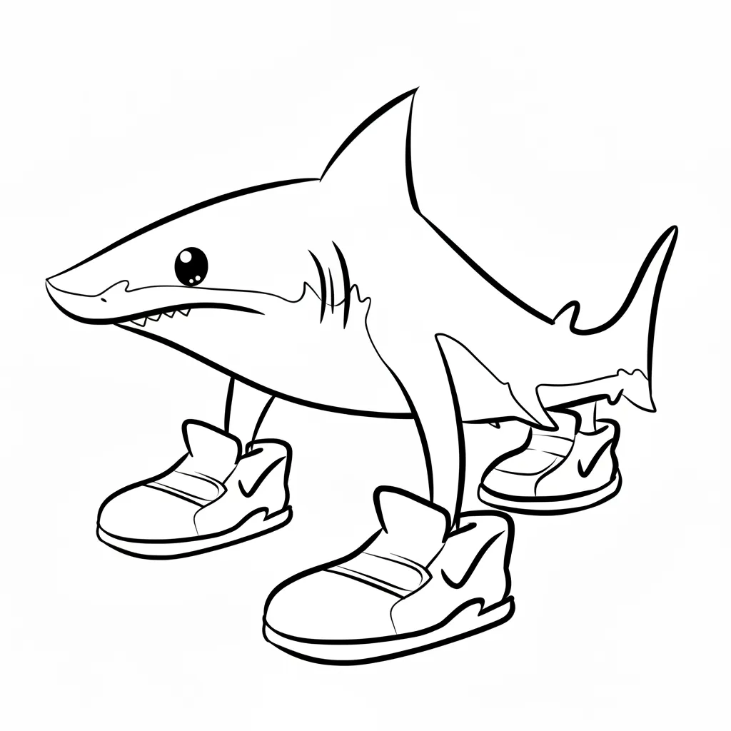 Tralalero Tralala páginas para colorear para niños