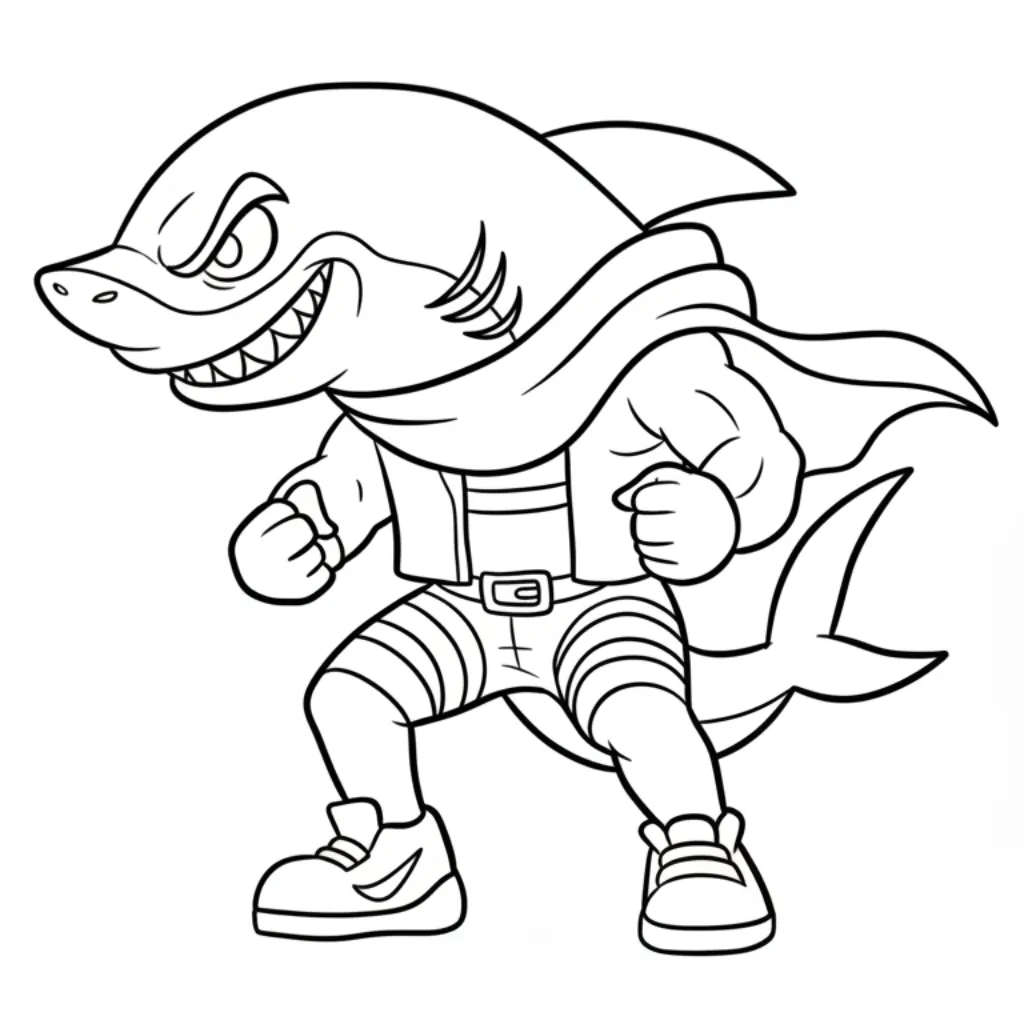 Tralalero Tralala páginas para colorear de adornos