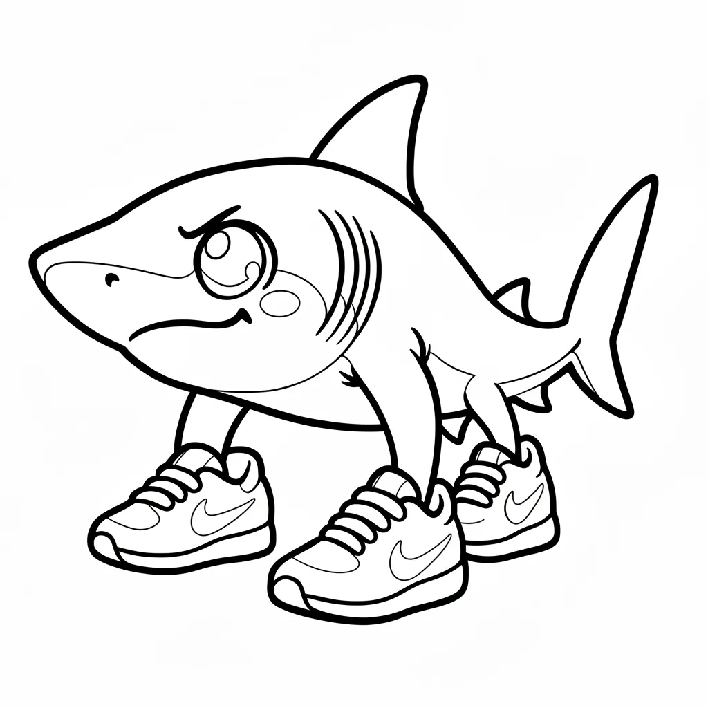 páginas para colorear para adultos Tralalero Tralala