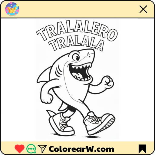 Tralalero Tralala para colorear thumbnail