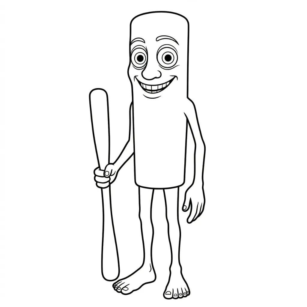 lindas páginas para colorear Tung Tung Tung Sahur