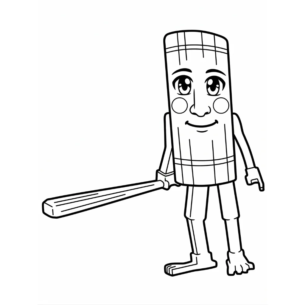 Tung Tung Tung Sahur dibujos para colorear