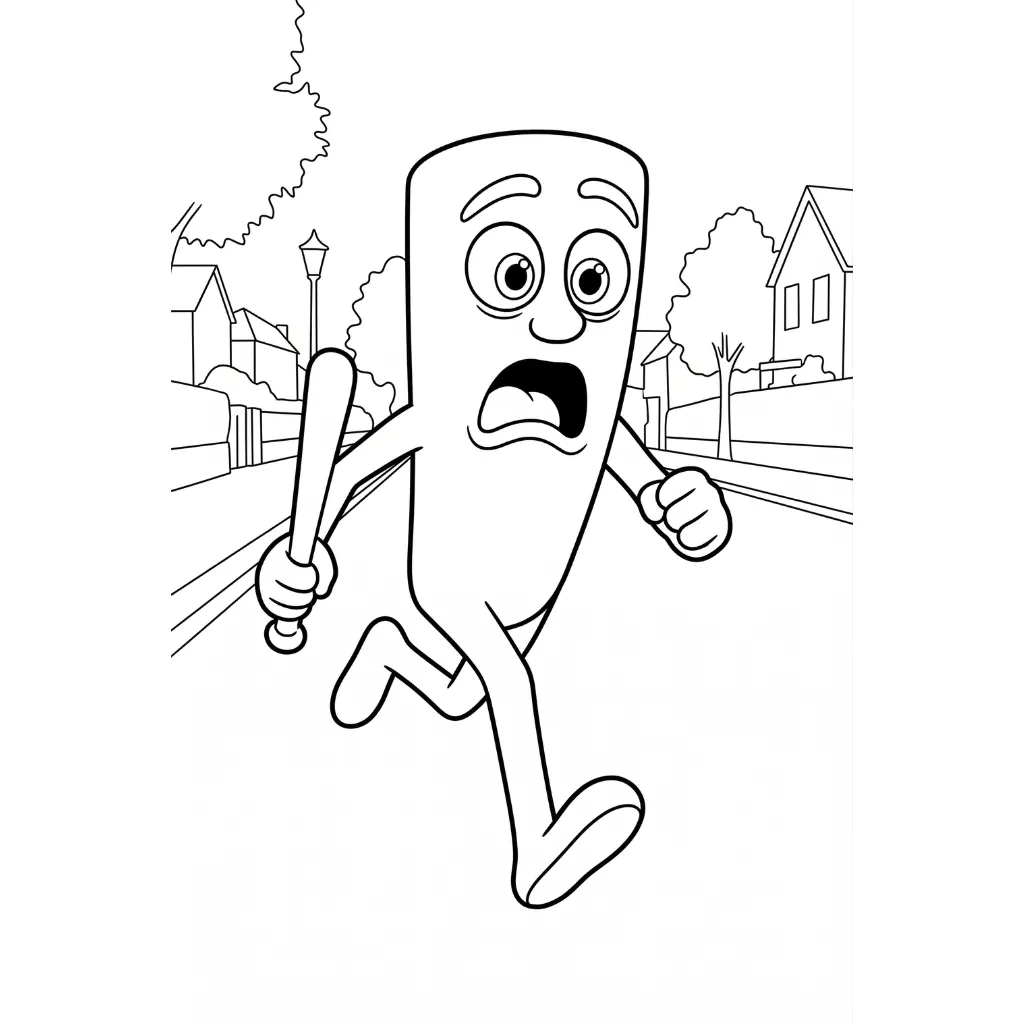 páginas para colorear para Tung Tung Tung Sahur