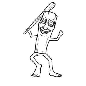 Tung Tung Tung Sahur para colorear thumbnail