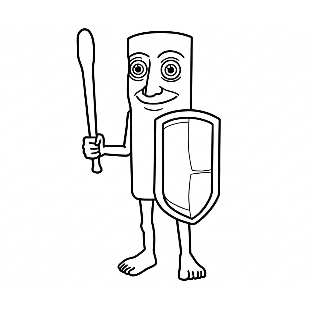 Tung Tung Tung Sahur páginas para colorear imprimibles