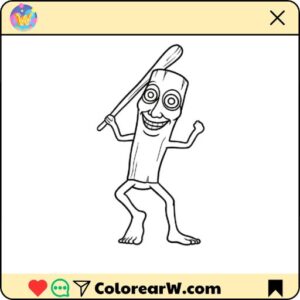 Tung Tung Tung Sahur para colorear thumbnail